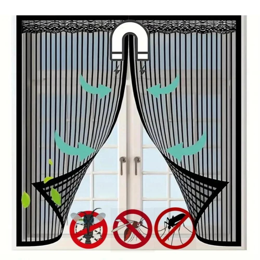 Summer Self-adhesive Window Screen Anti-Mosquito Prevent Flying Insects Invisible Mesh Curtains Removable Magnetic Screen Window