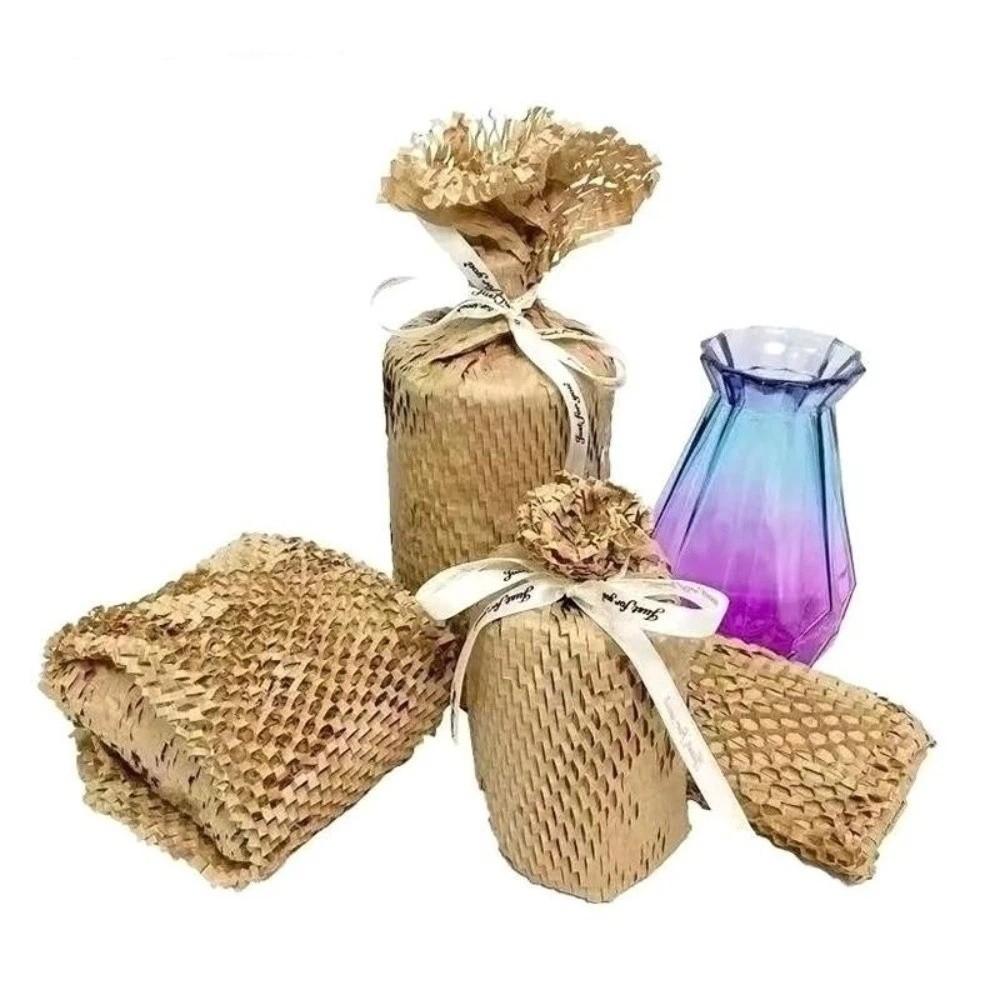 Eco-Friendly Honeycomb Paper Protective Hollow Honeycomb Cushioning Wrap Irregular Shockproof Anti-Shock Paper Floral Bouquet