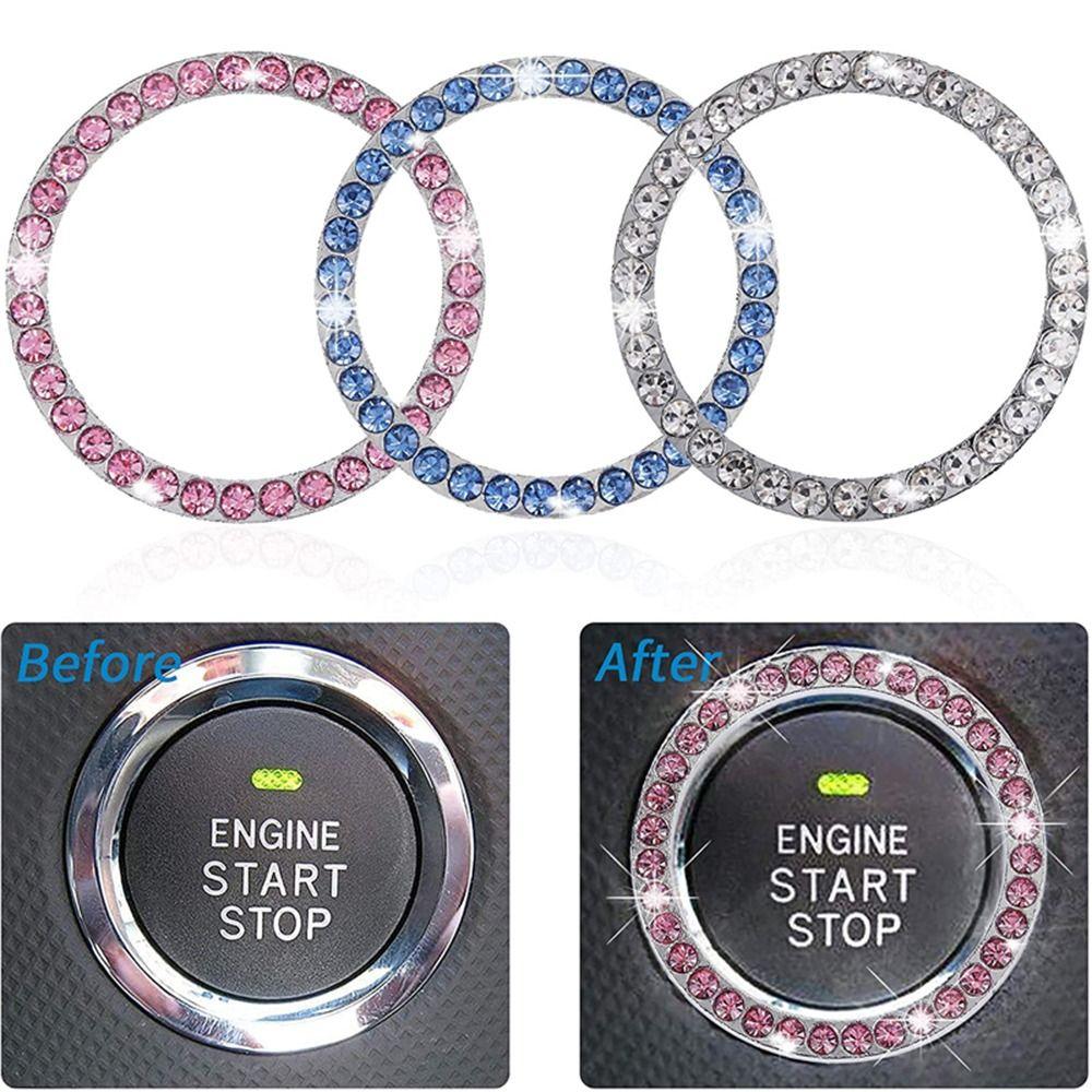 Zinc Alloy Car Ignition Diamond Sticker Rhinestones 3D Switch Rhinestone Stickers Motorcycle