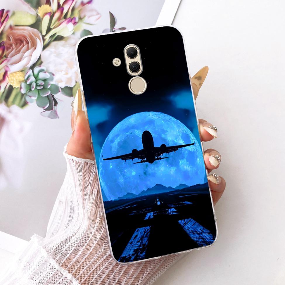 For Huawei Mate 20 Lite Case Cover Transparent Cute Fashion Butterfly Funny Painted Casing For Huawei SNE-AL00 SNE-LX1