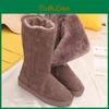 Bottes d'hiver en neige pour femme Bottes classiques Bottes en cuir de mouton véritable Bottes longues pour femme Chaussures hautes chaudes en laine