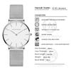 Hannah Martin Watch Stylish Classic Simple Watch Business Quartz Waterproof Watch Silver Problem Women's Women's Description
