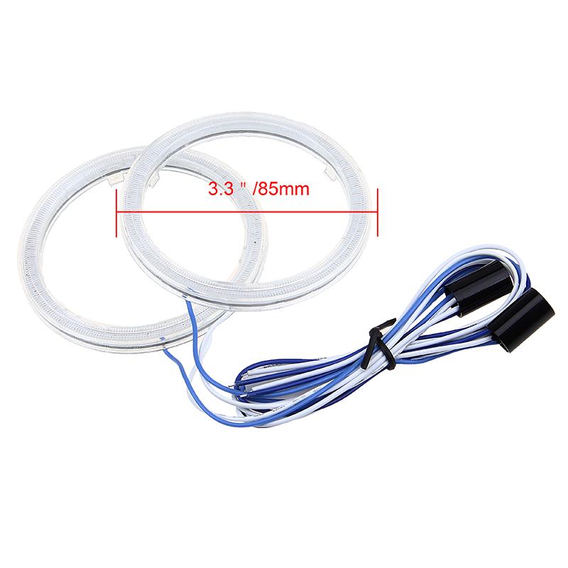 1 Pair 85/95mm COB Halo Ring Bulb Daytime Running Headlight Lamp Car LED Angel Eyes Light Yellow/Blue/White Accessories