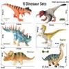 Dinosaur Simulation Toy Set: T. Rex, Velociraptor, Baryonyx, Triceratops, Deinonychus, Spinosaurus.