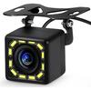 Car Rear View Camera Backup Reverse Camera HD 170° Wide Angle 12 LED Night Vision, for RV Trucks Trailer SUV