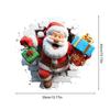Santa Claus Wall Stickers Removable 3D Effect Funny Christmas Decals Winter Holiday Santa Door Stickers For Home Dorm Party