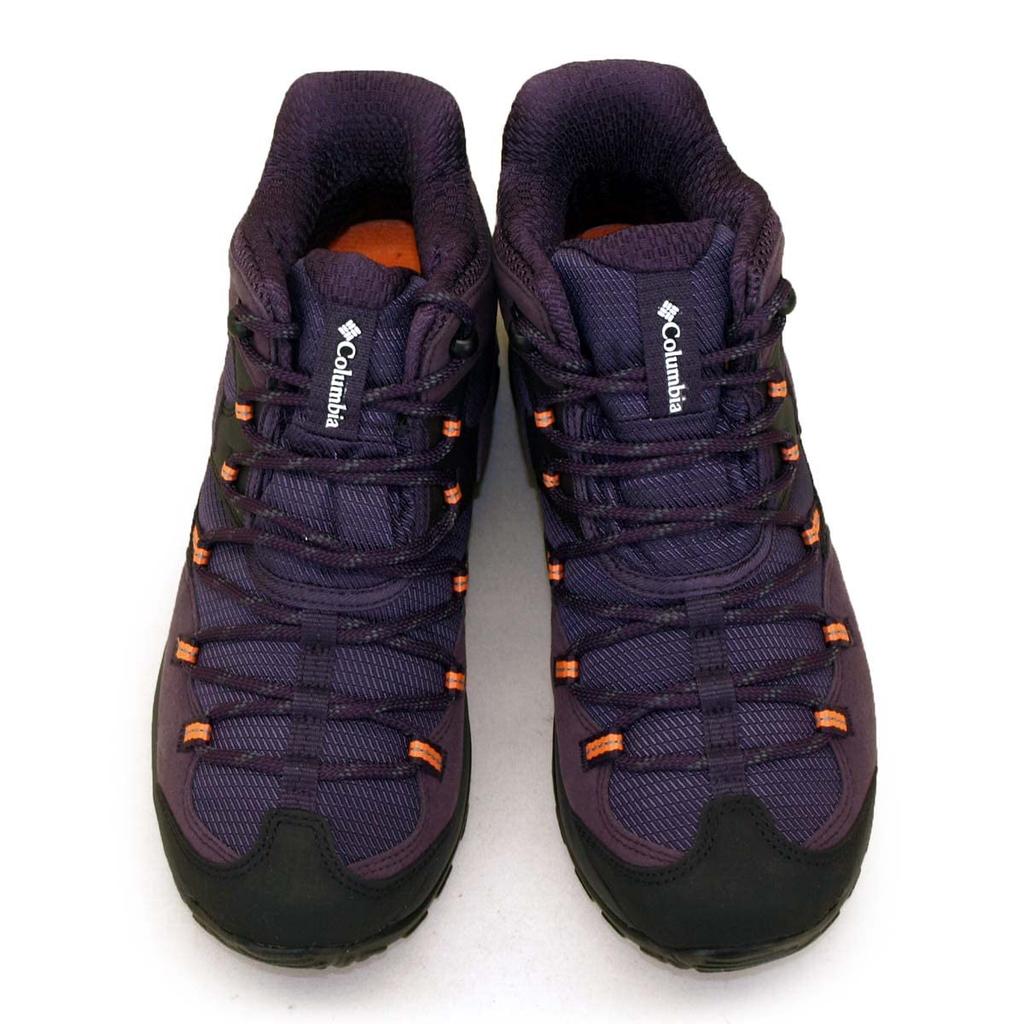 Columbia Waterproof Sabre 5 Mid Outdry Wide Hiking Shoes, Dark Plum, YK2365, Women's, Purple, Size 24.5