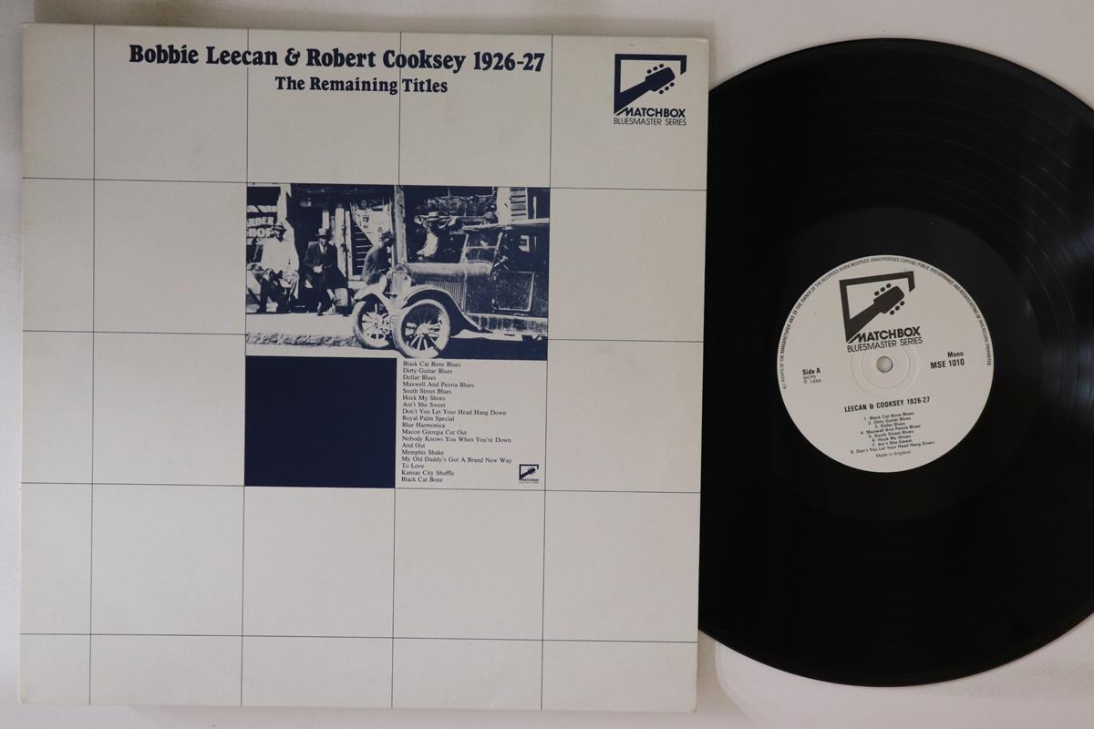 

LP Record BOBBIE LEECAN ROBERT COOKSEY 192627 The Remaining Titles MSE1010 MATCHBOX 1986 UK Blues Used