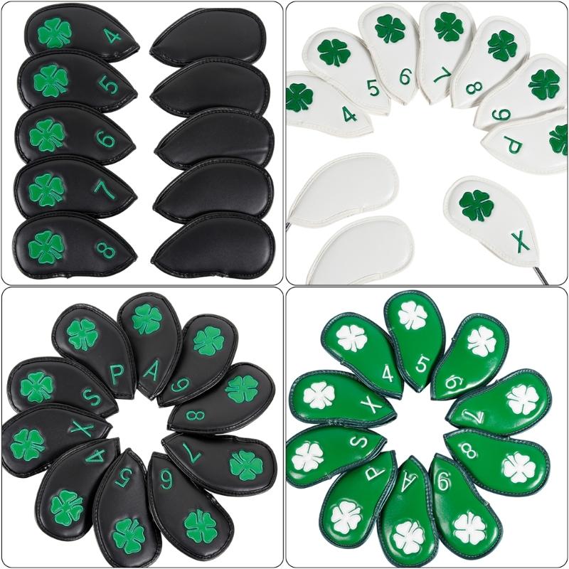 10Pcs PU Leather Iron and Wedges Golfs Club Head Cover Golfs Iron Headcover Protective Cover To Protect Your Golfs Clubs