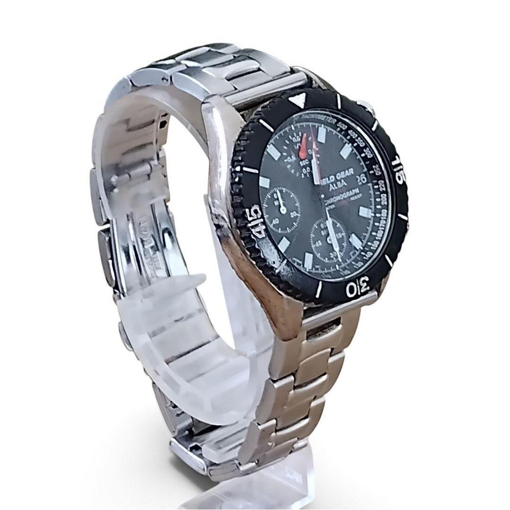 Used Working item Seiko Alba FIELD GEAR Chronograph Watch Men's