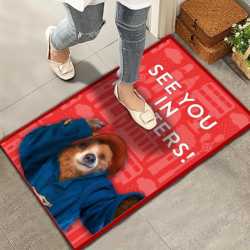 Paddington Bear Carpet Rug for Living Room Bedroom Home Sofa Decoration,Kids play Nonslip Floor Mat