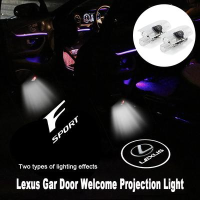 2Pcs LED Car Door Projector Logo High Definition Welcome Light For F SPORT LBX NX RX 350h 450h Plug-in Hybrid ES UX 300e