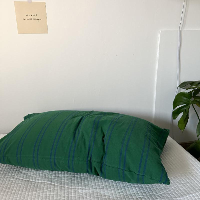 Pure Cotton Pillow Set: Includes Single 48x74cm Pillowcase, Pair of Pillow Inserts, Liner, and Cover.