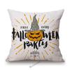 Halloween Decoration Zombie Party Pumpkin Head Skull Witches Print Cotton Linen Sofa Throw Pillow Case Car Cushion Cover