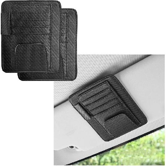 Augeny Car Sun Visor Organizer, Small Auto Visor Organizer And Storage, Registration And Document Holder, Vehicle Accessories For Sunglasses,
