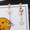 Brincos Longos Encantadores com Tema de Natal Festival Joias de Feriado Decorações Crianças Meninas