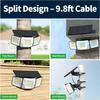 Solar Flood Lights Outdoor Waterproof, 6000mAh 1200LM Solar Powered Dual Motion Sensor LED Lighting Dusk to Dawn Security Floodlight Exterior