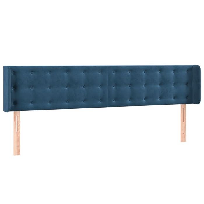 VidaXL Tête de Lit à LED Meuble de Chambre à Coucher Accessoire de Lit Double Tête de Cadre de Lit Intérieur Bleu Foncé 3123740