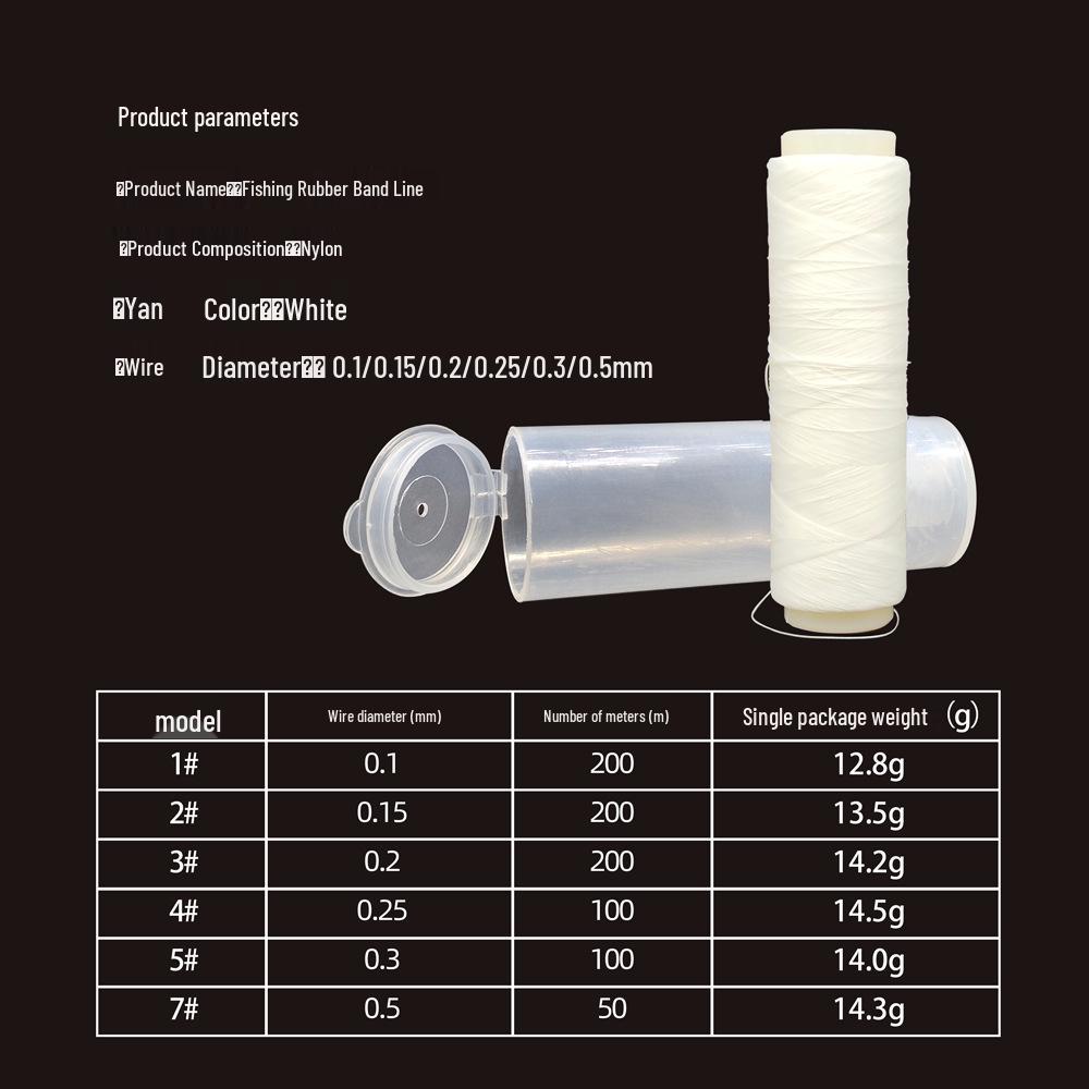 BLF Elastic Bait Thread for Sea Fishing - Rubber Band Line Tackle Accessory