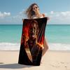 1Pc Halloween Horror Icons Beach Towel Microfiber Beach Towel Thin Absorbent For Beach Swimming Yoga Bath Sports 0917171
