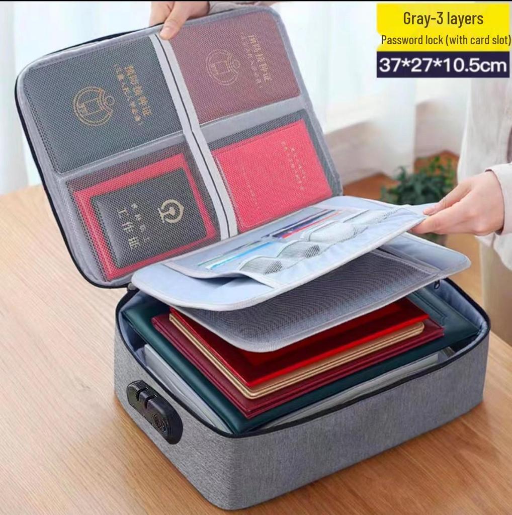 Multifunctional Large-Capacity ID & Document Storage Bag for Credit Cards and Driver's Licenses; Cross-Border Shipping Available.