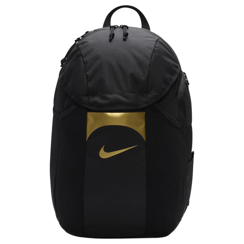 Nike Fabric Backpack Regular Unisex Black & Metal Gold Coin Color Lightweight Casual DV0761-016