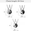 Tai Chi Bagua necklace, sun, moon, mosaic jewelry, fashion, good friend couple sisters set