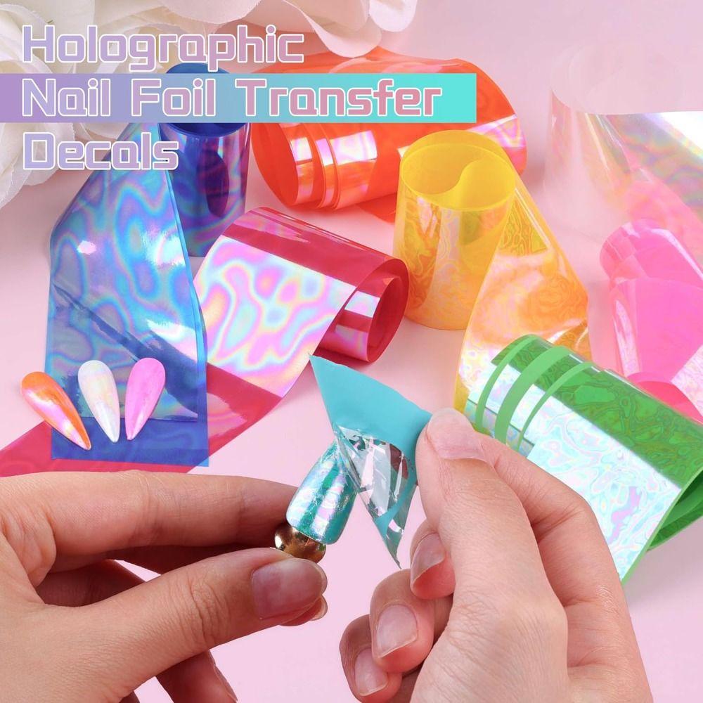 Aurora Snake Transfer Stickers Marble Print Nail Art Stickers Hot Nail Art Foils Nail Decorations