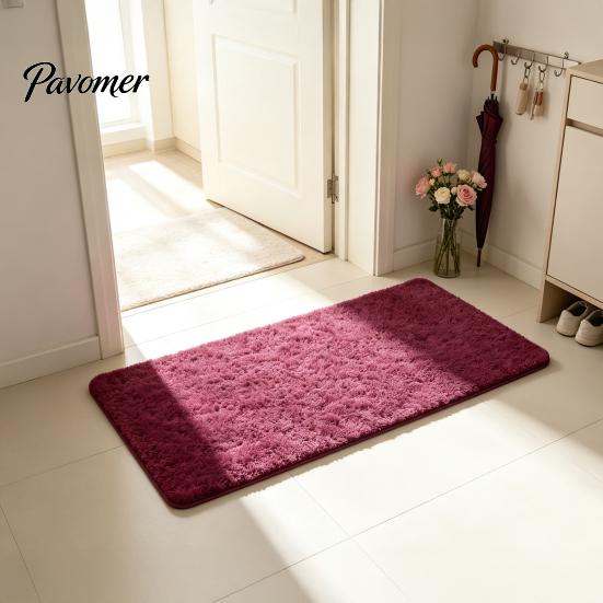 Comfortable Shaggy Rugs for Home Plush Bathroom Rug, Extra Soft Absorbent Bath Non-slip Entryway Mats Indoor Use Microfiber Floor Mat Bathroom,