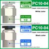 4 6 8 10 12mm 1/8'' 1/4'' 3/8'' 1/2'' Straight Push In Fitting Pneumatic Push To Connect Air Adapter Plug Socket Connector