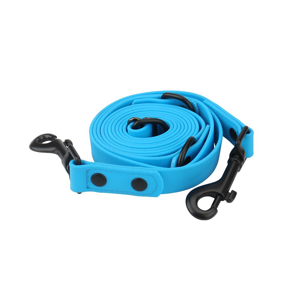Two Heads Pet Leash Outdoor Walk Training 2 Head Traction Rope PVC Dog Leashes Multi-function Waist Belt Shoulder Strap