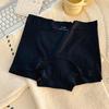 Women's Ice Silk Seamless Mid-Waist Boxer Briefs with Antibacterial Cotton Crotch, Breathable and Extended Fit.