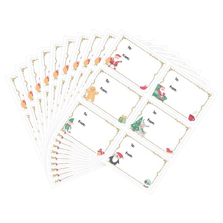 

10 Pcs/Set Christmas Gift Tagged Sticker To and From Christmas Name Tagged Self-Adhesive Christmas Sticker 1