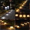 Solar Outdoor Recessed Garden Auto High IP65 Garden Landscape Solar Panel Ice Flower Suitable for and 4 Pieces Lights, Lights, On/Off, Brightness,