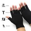 1 Pair of Black Wear-resistant Work Gloves for Women and Men Knitted Breathable Elastic Outdoor Protective Gloves