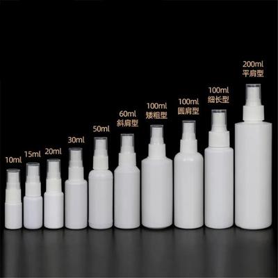 50PCS 10/20/30/50/100ml White PE Plastic Refillable Bottles Fine Mist Perfume Atomizer Mini Empty Spray Bottle Alcohol Bottle