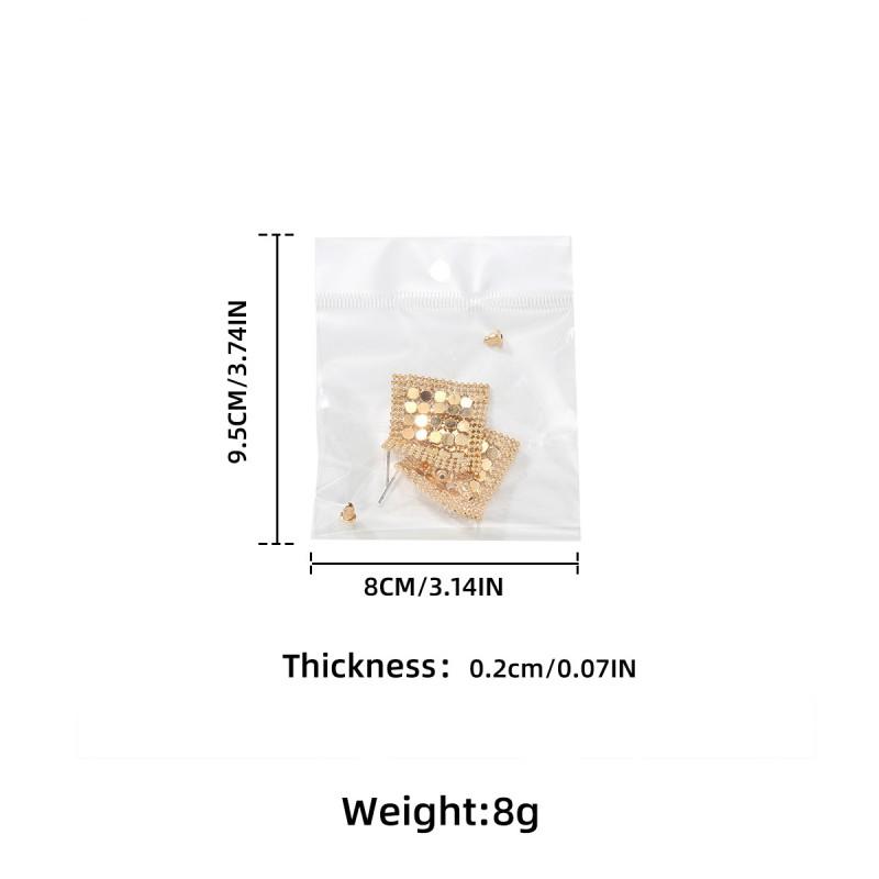 Geometric Rhombus Stud Earrings Women Zinc Alloy Gold Plated Modern Vintage Chic Lightweight Luxury Fashion Jewelry