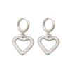 2025 New Summer Collection Stainless Steel Heart Dangle Earrings Hypoallergenic Light Luxury Jewelry for Women and Men Daily
