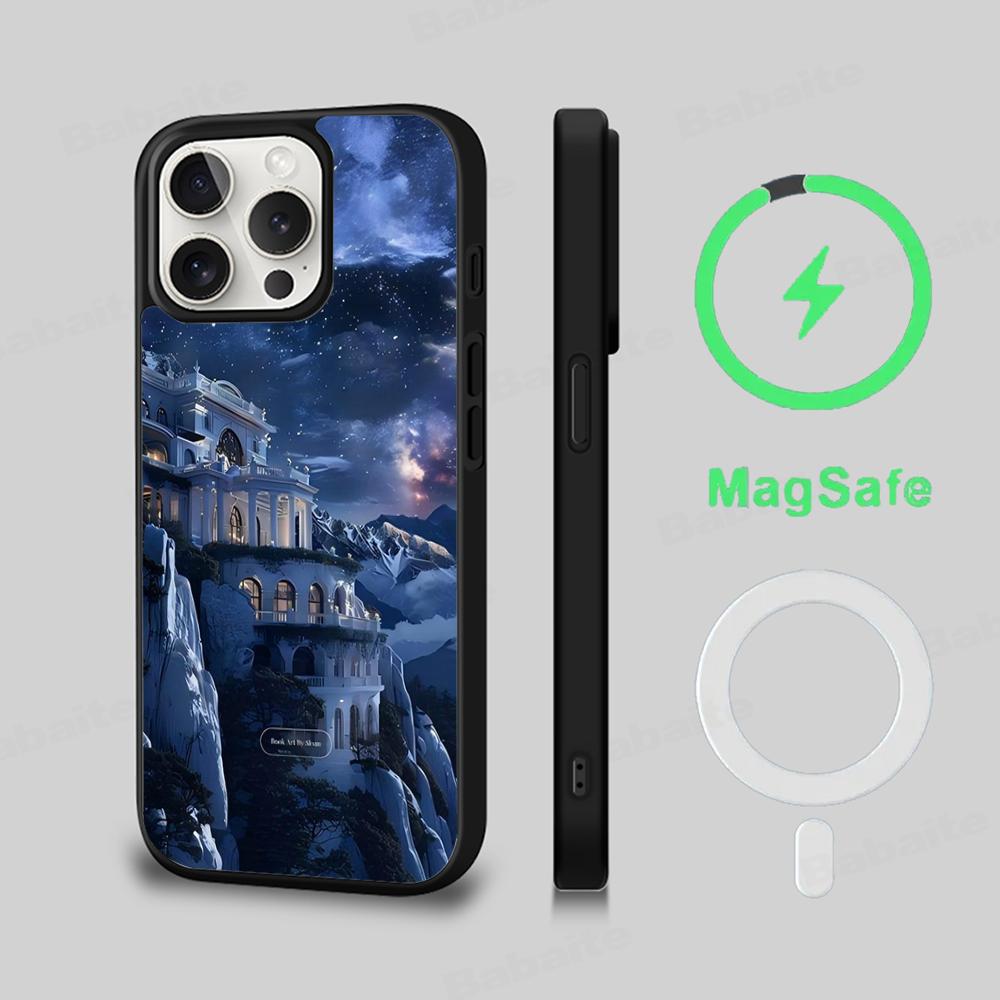 Acotar A Court of Mist and Fury Phone Case Magesafe Magnetic Wireless Charge Case For iPhone 16 11 15 Pro Max Plus Mini