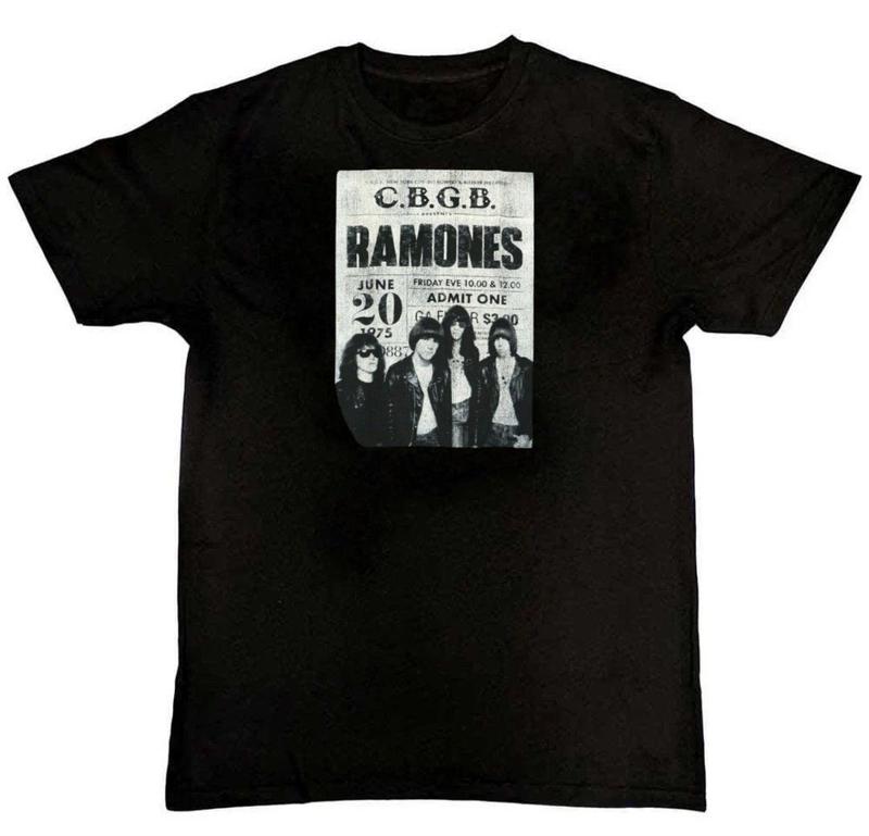 RAMONES Distressed Punk Rock Graphic Print Unisex T-Shirt M