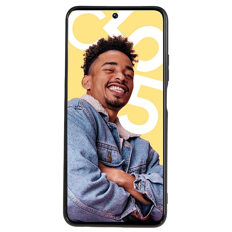 

Glossy Phone Case for Realme C55 4G,Anti-Drop Mobile Phone Soft TPU Back Cover Black