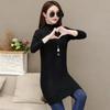 Velvet Thickened Autumn Winter New Mid-length Half-turtleneck Sweater Women Korean Long-sleeved Knitted Bottoming Shirt Top