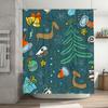 Tu Festive Christmas Shower Curtain Cute Reindeer Holiday Bathroom Decor Waterproof Fabric Holiday Decor Gift Idea Holiday Home