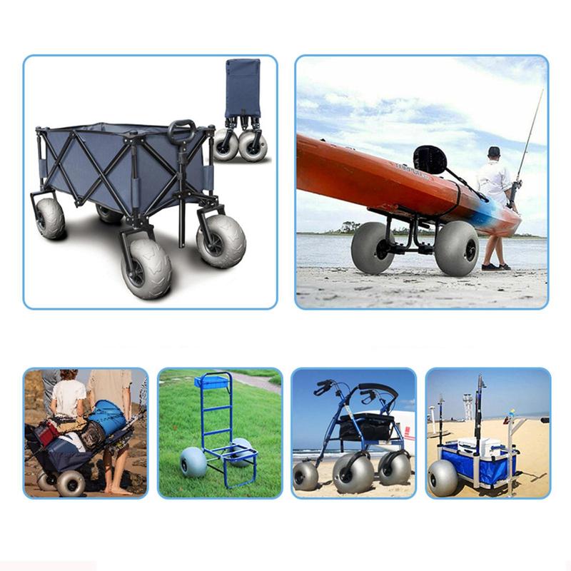 Balloon Wheels 45 kg High Load Capacity Rolling Beach Kayak Trolley Professional Sturdy High Performance Cart Beach Cart Wheels