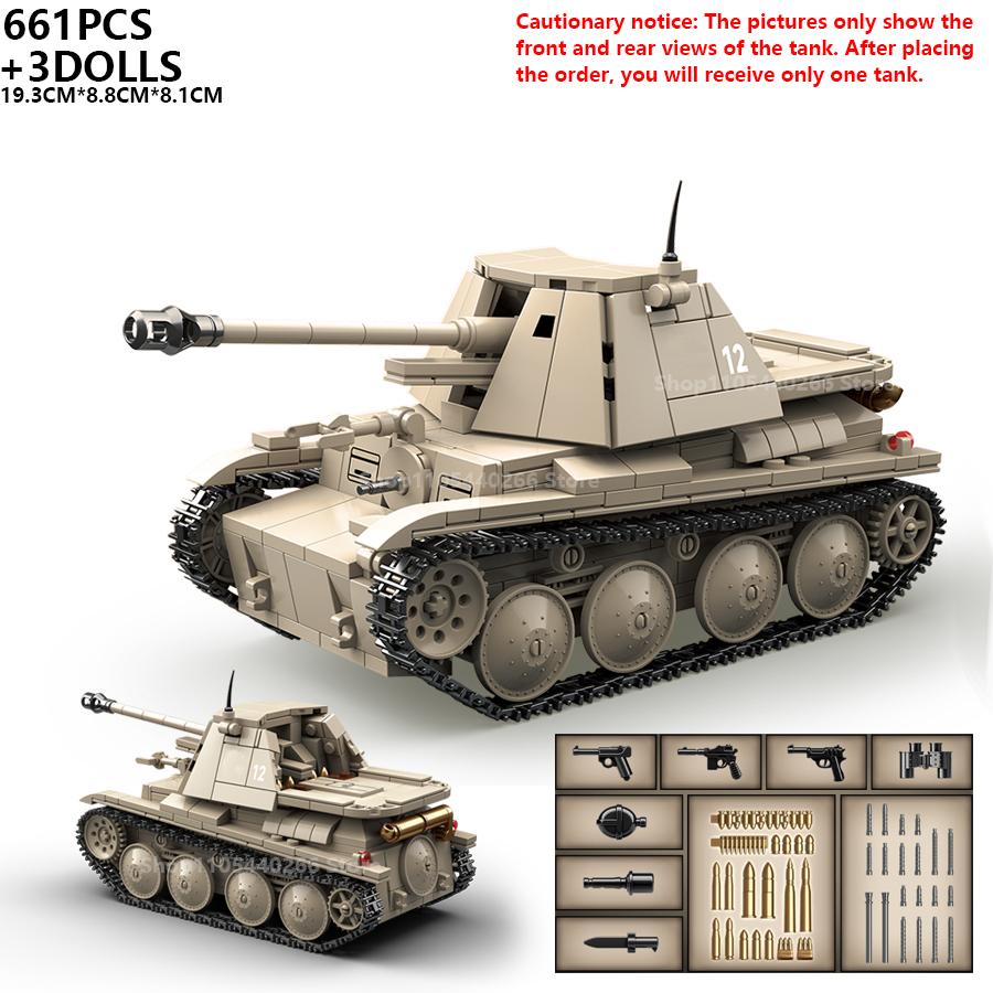 Military Sturmtiger Tank Building Blocks Model - War Scene Military Bricks Assembly Toy for Kids Gift