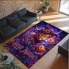 Halloween Theme Crystal Velvet Floor Rug Personalized Custom Name Text Warm Carpet Home Decoration