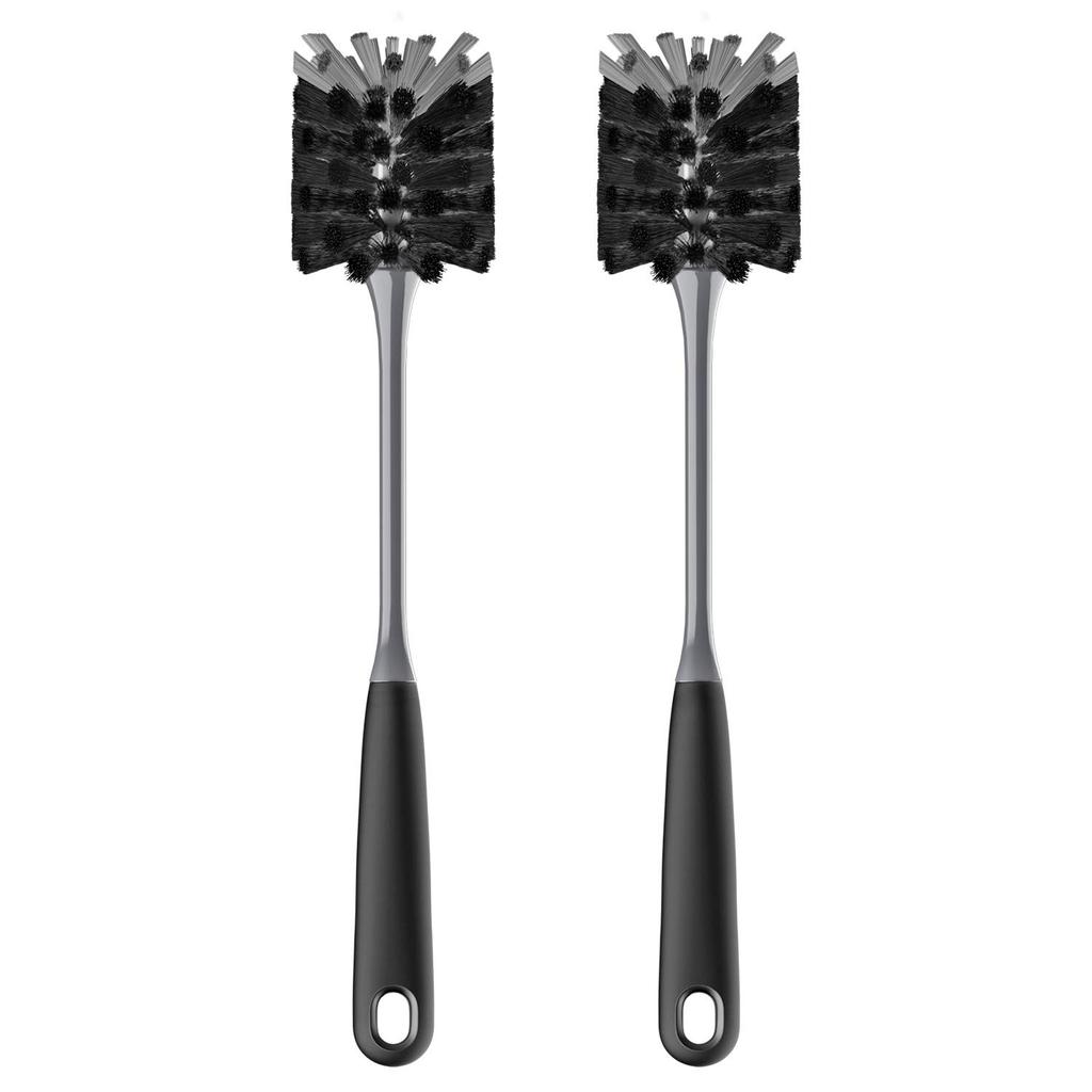 Bottle for Cleaning Water Tall and Mugs MR.SIGA Long-Handle Brush, Black, Bottles, Glasses, (2 Pieces)