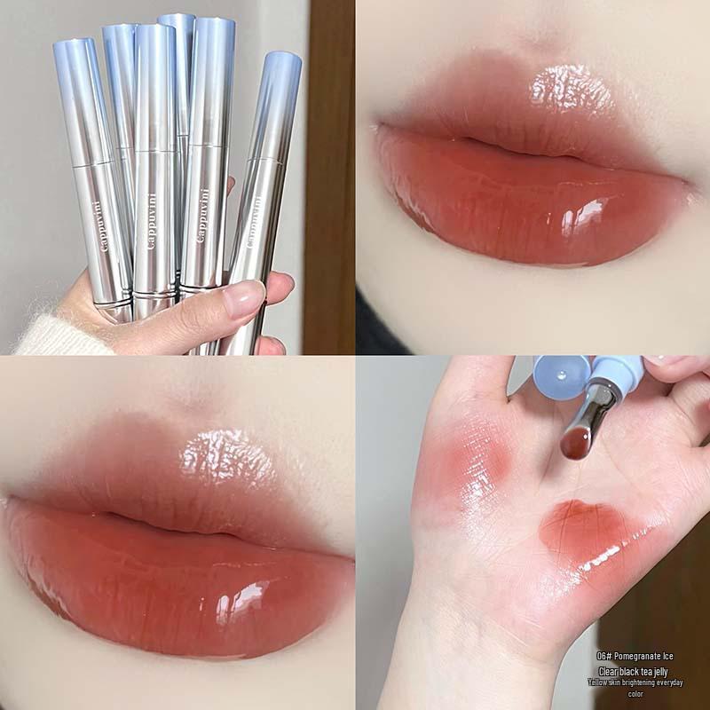 Каппувини Отбеливающий блеск для губ цвета нюд - Зеркальный прозрачный эссенция-помада.