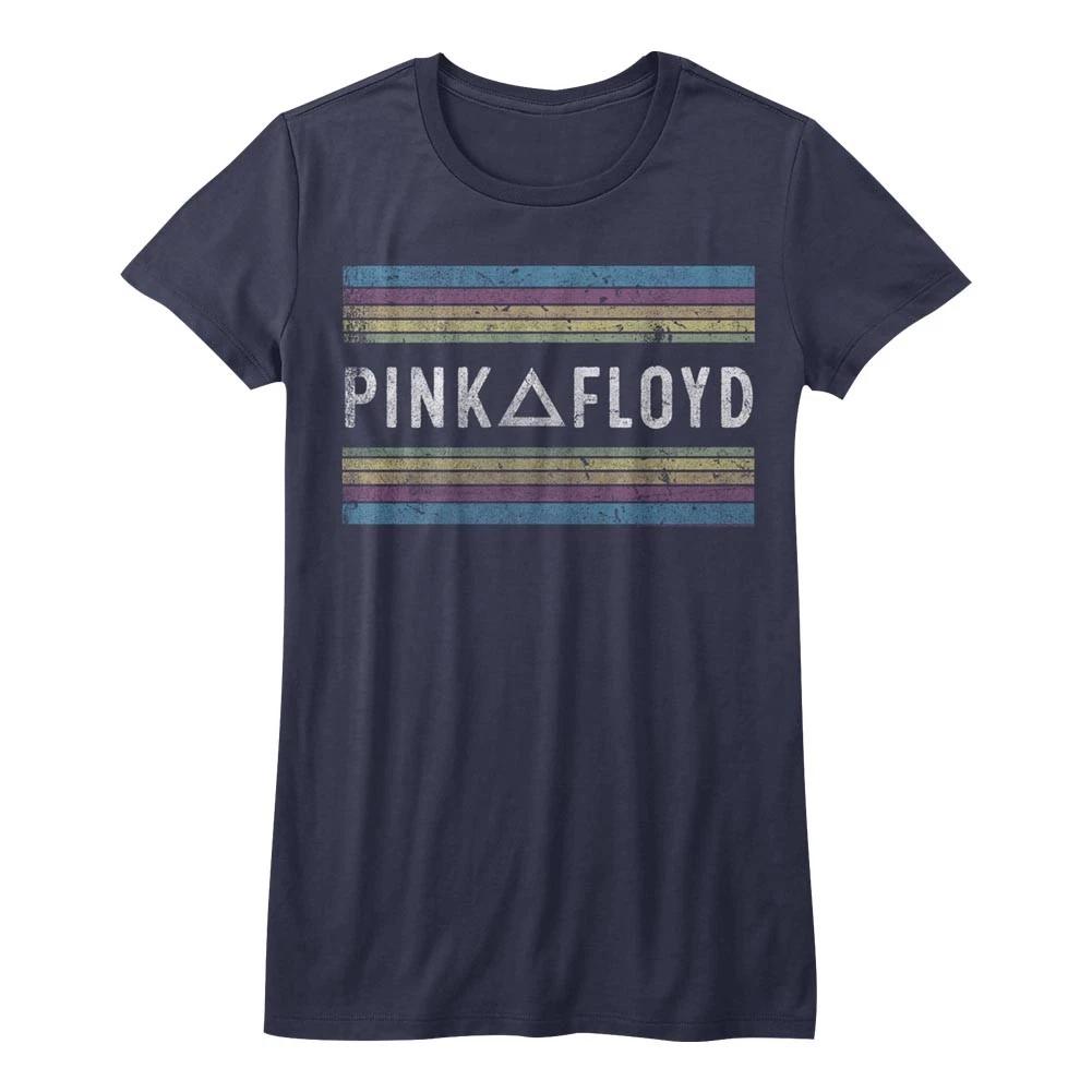 Pink Floyd Between Stripes Women s Fitted T Shirt Psychedelic Music S