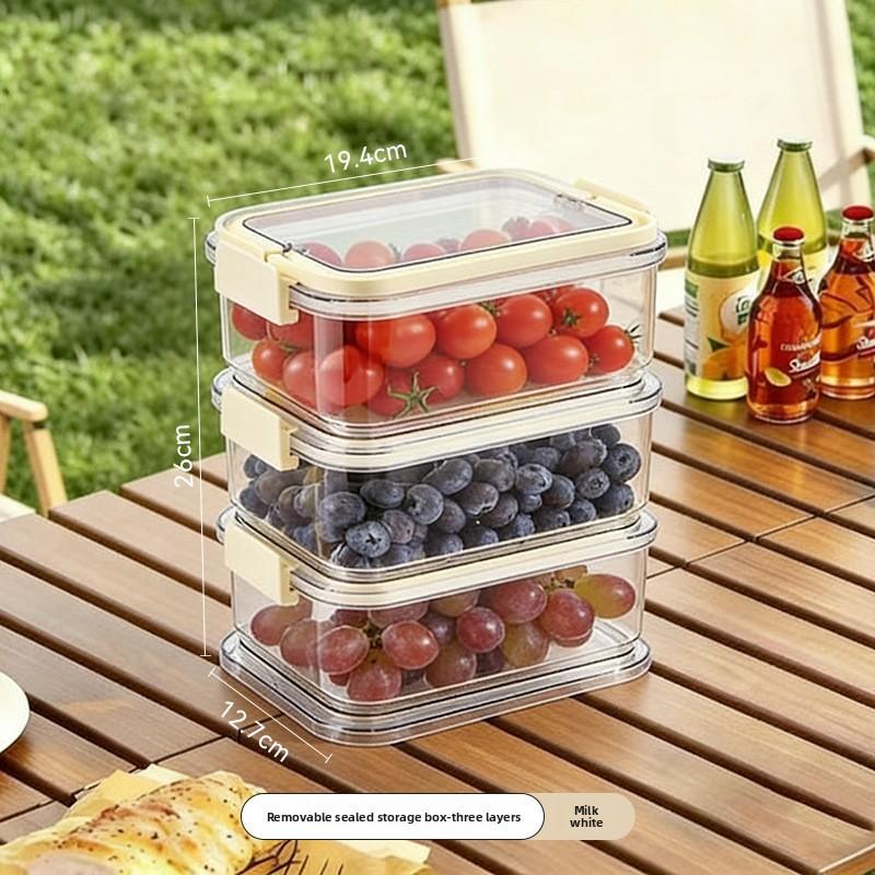 Fruits Bento Box For Outdoor Use With Leakproof Design For Camping